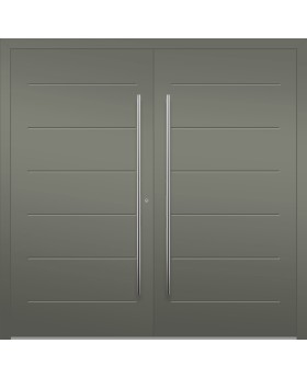 LIM W313 double / porte d'entrée française en aluminium