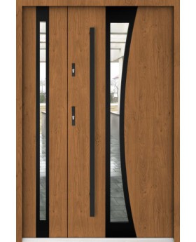 Sta Gemini Duo Noir - porte exterieur avec panneau latéral