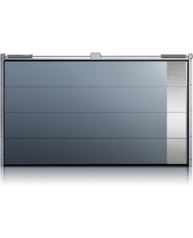 WIS E1D1 - porte de garage sectionnelle avec élément décoratif argenté