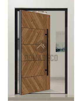 PIVOT WOODLINE 4 - porte pivotante recouverte de stratifié haute pression imitation bois Creek Larch