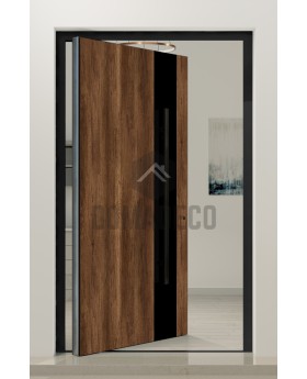 PIVOT WOODLINE 5 - porte pivotante recouverte de stratifié haute pression imitation bois Barrique Oak