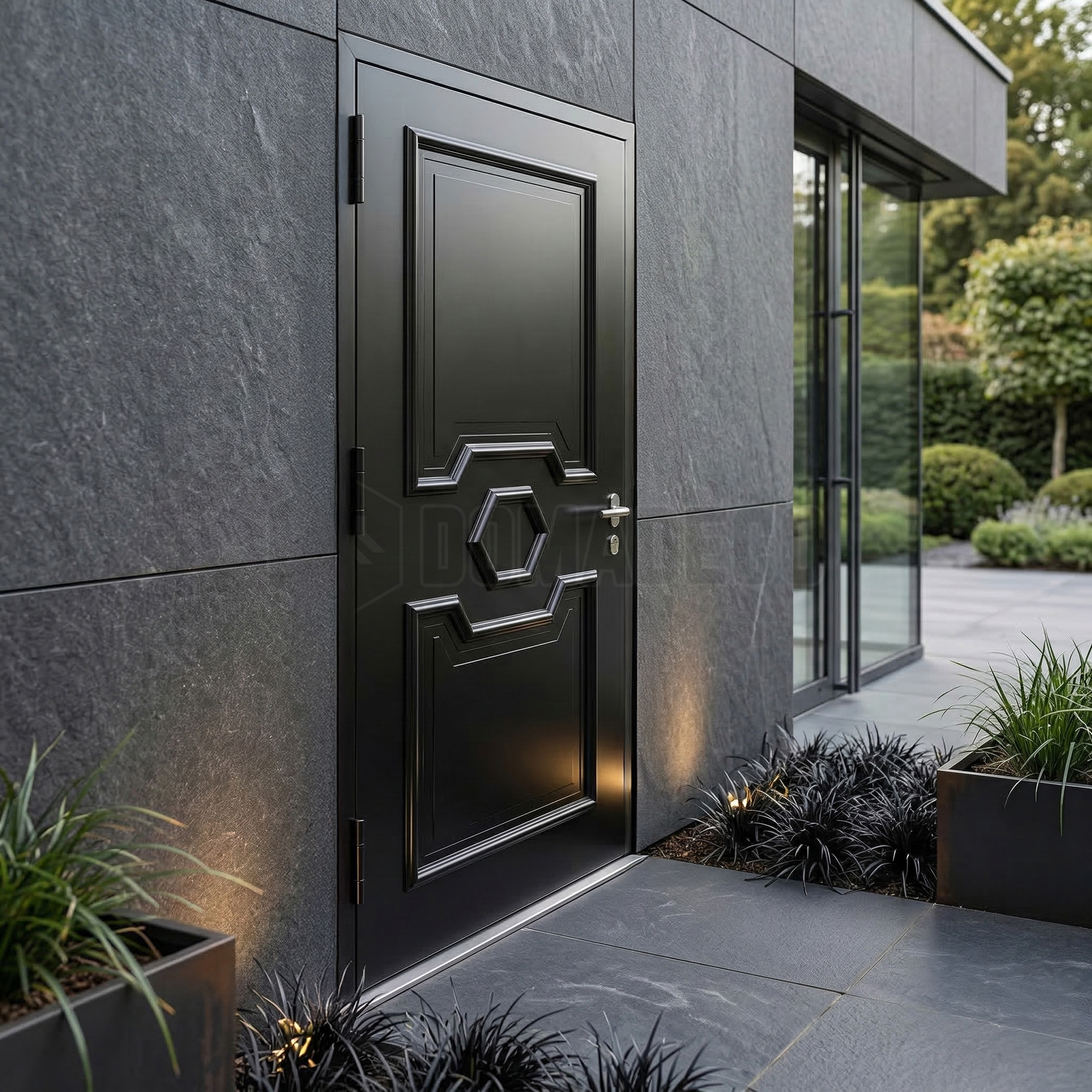 Porte en aluminium noir