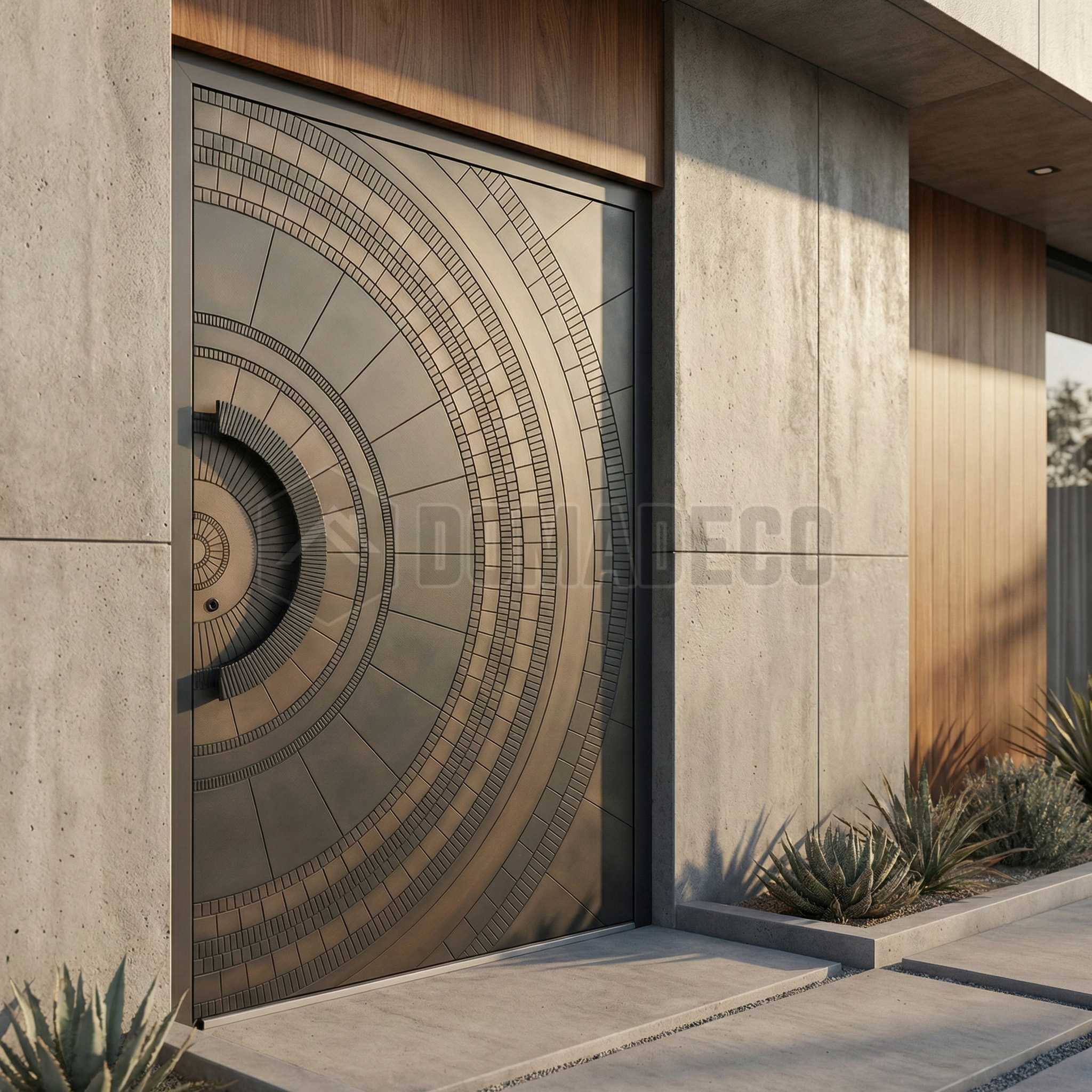 Porte d'entrée en aluminium avec Liquid Metal