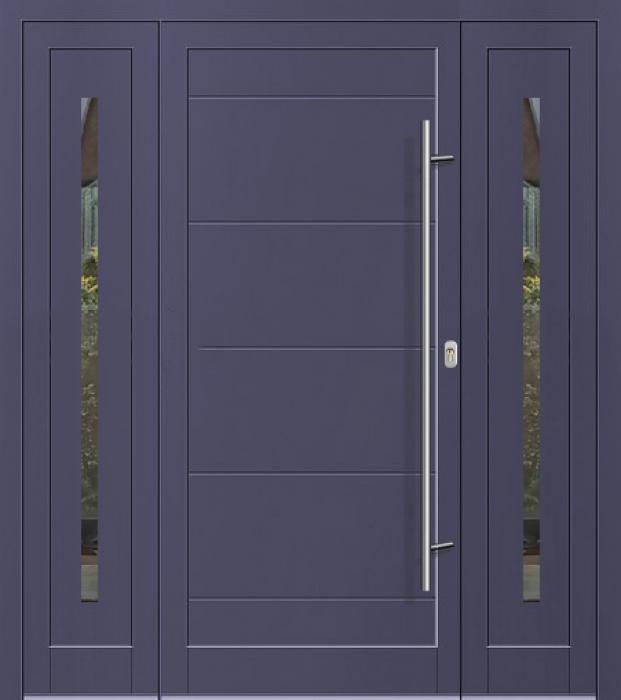 LIM-BATCH Integra T - porte d’entrée en aluminium avec deux panneaux latéraux