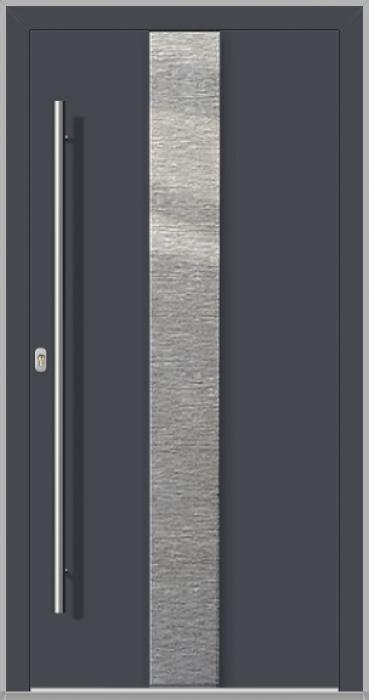 LIM Pylon - porte d’entrée en aluminium avec plaque en aluminium