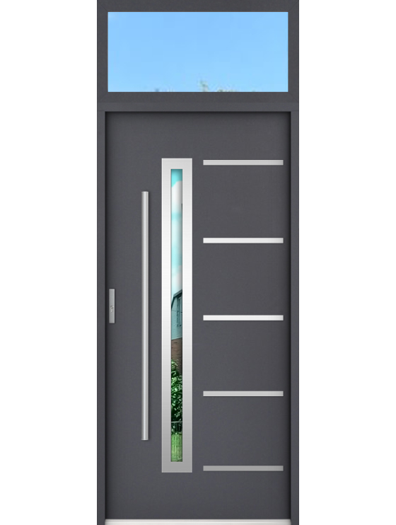 configuration personnalisée - STA porte avec panneau en verre supérieur (vue de l'extérieur)